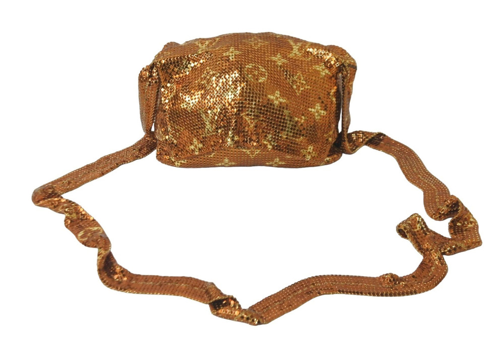 Louis Vuitton shoulder bag Monogram Mesh Francis Gold Brown
